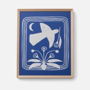 Moonlit Messenger Framed Print by Anisa Makhoul