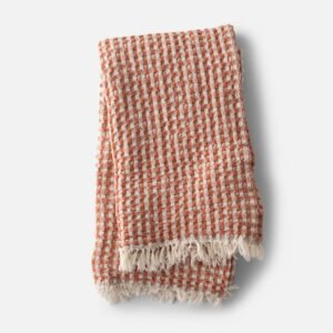 Open Recycled Wool Throw::terracotta::main in zoom modal