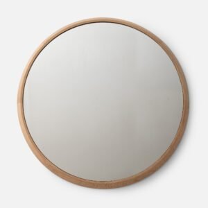 Oak Chamfered Mirror - Round